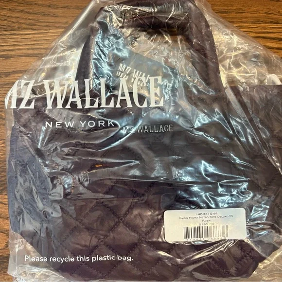 MZ Wallace Raisin Micro Metro Tote - Picture 6 of 7